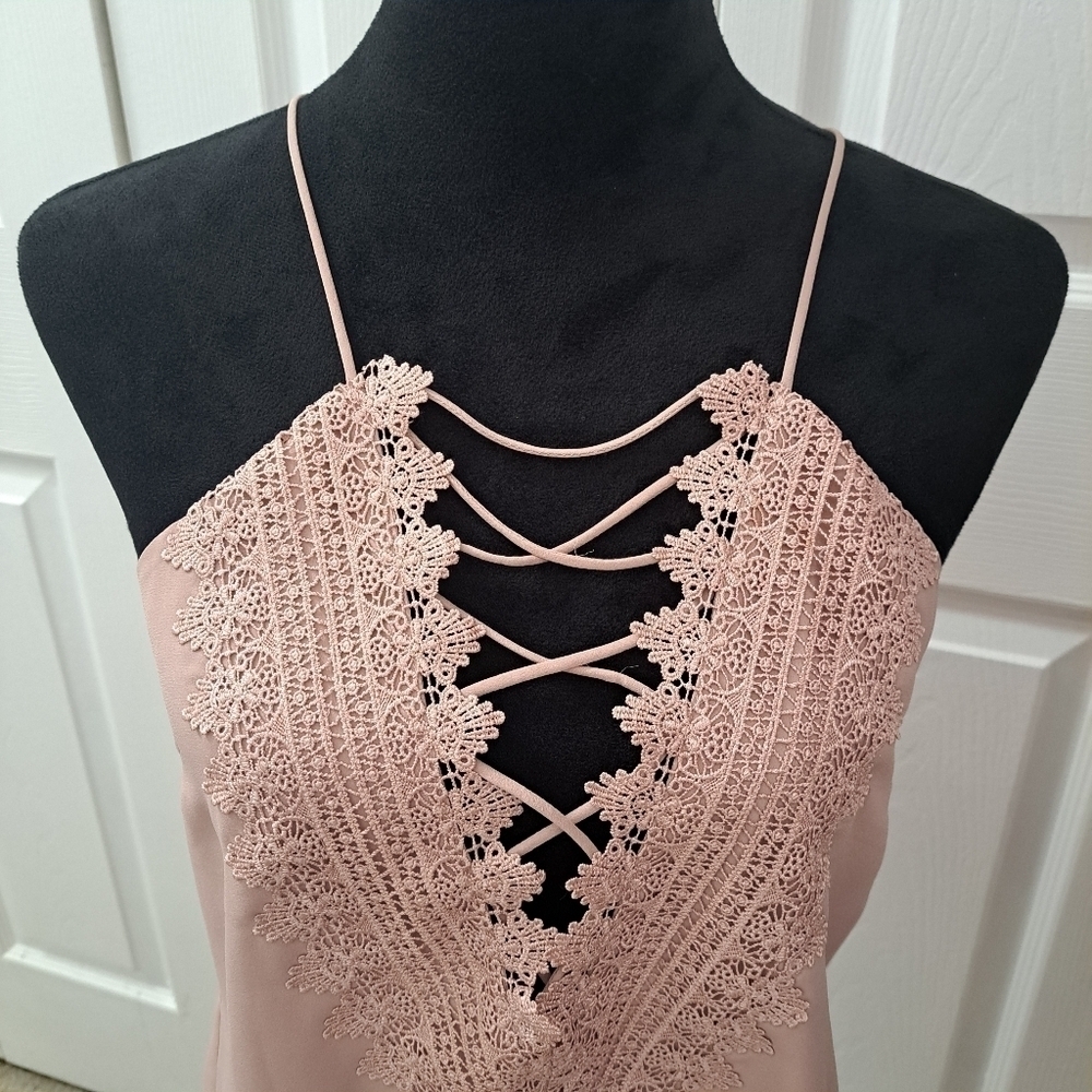 Wayf Dusty Pink Lace Camisole Size S